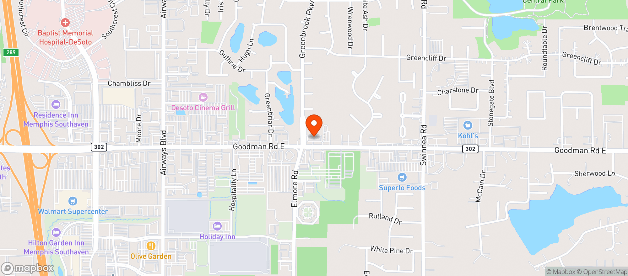 Map showing Hemp Ville CBD
