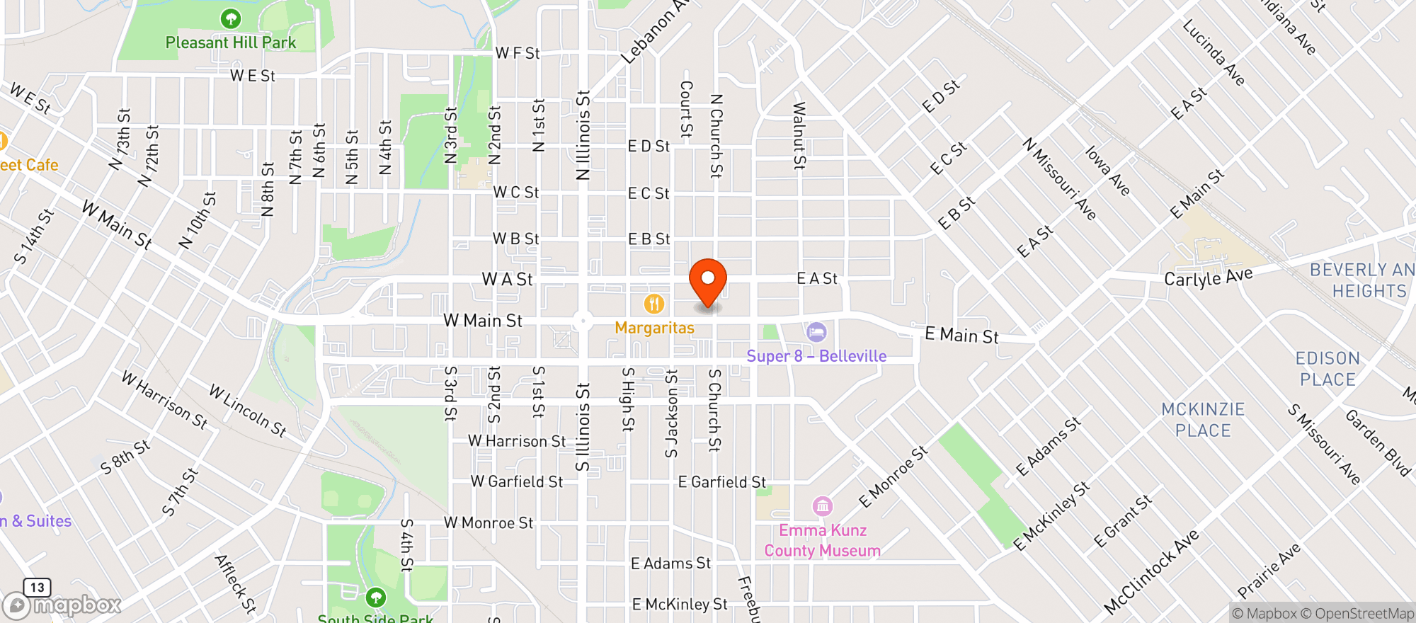 Map showing Shoehorn Brewing