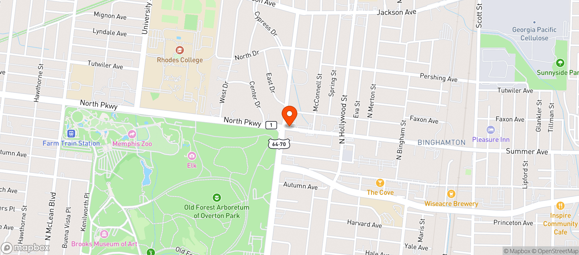Map showing Hop In