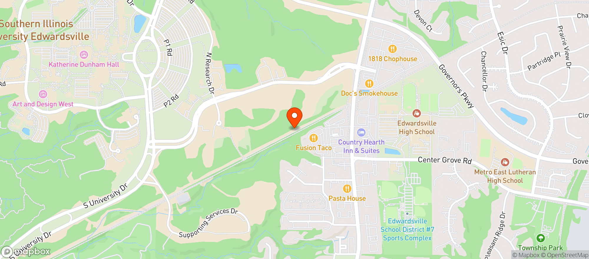 Map showing Dierbergs Edwardsville Cr