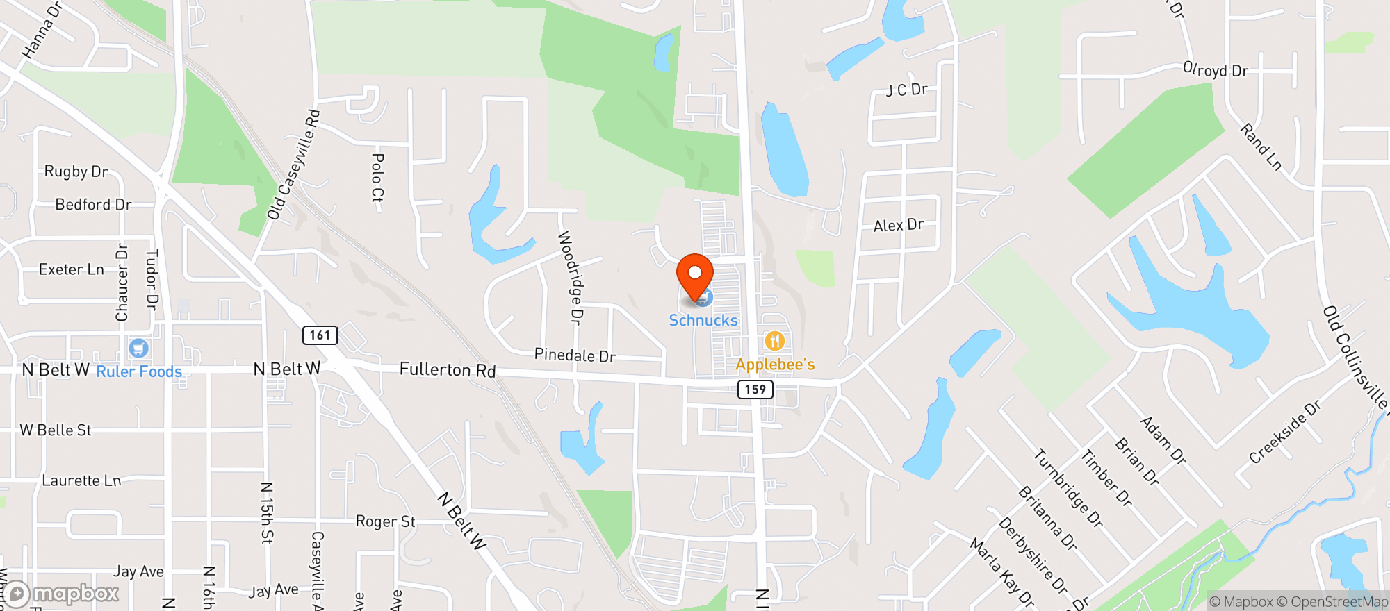 Map showing Schnucks #120 - Swansea