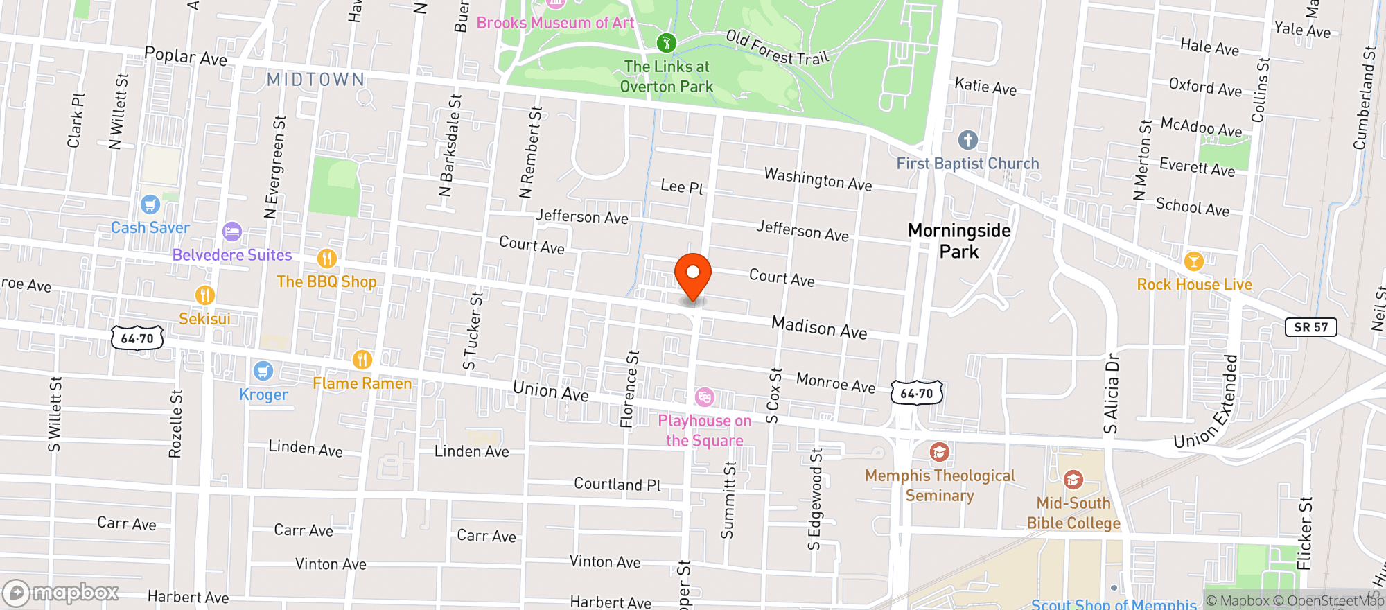 Map showing Madison Tavern