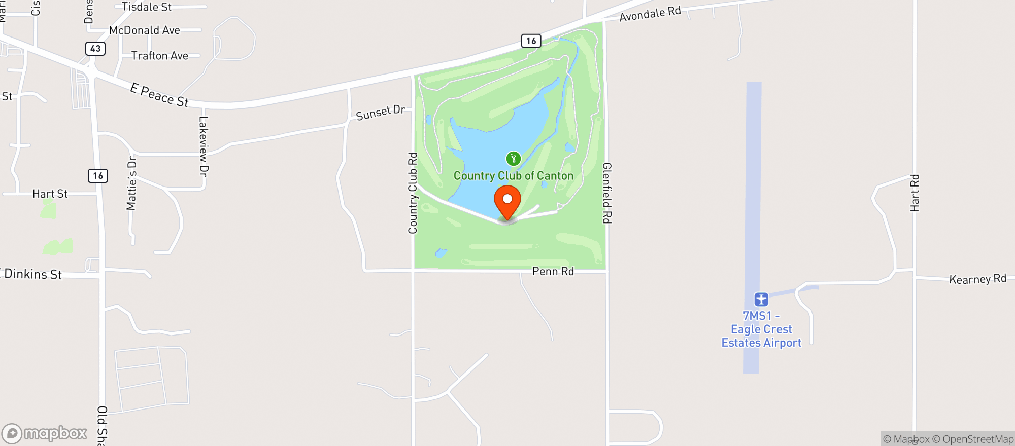 Map showing Shanks Bar & Grill