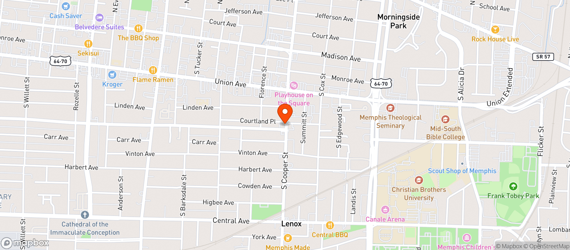 Map showing CAFE 1912