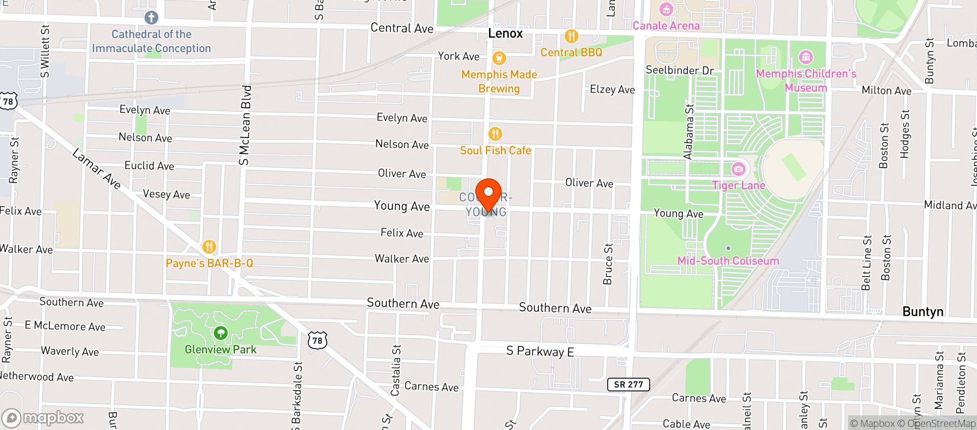 Map showing Beauty Shop Restaurant & Lounge