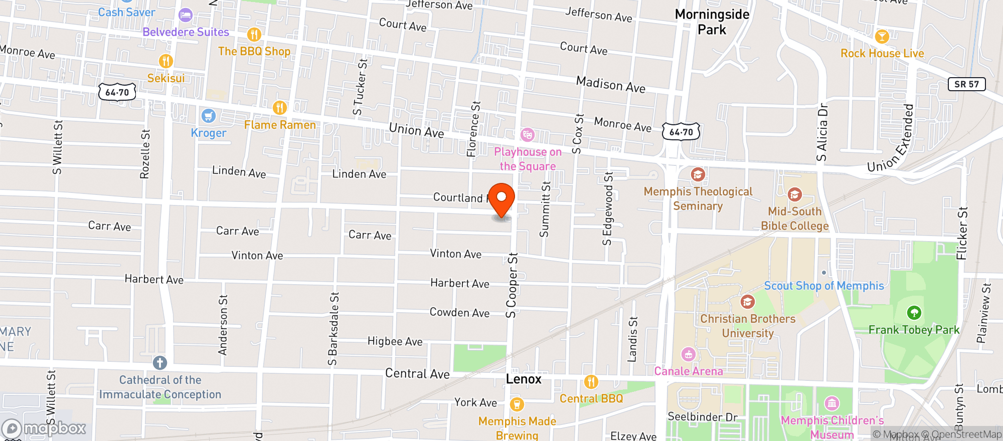 Map showing Slider Inn