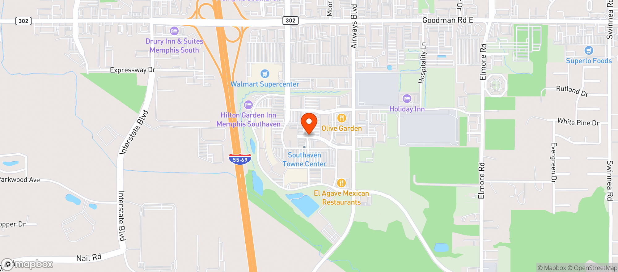 Map showing Gnc