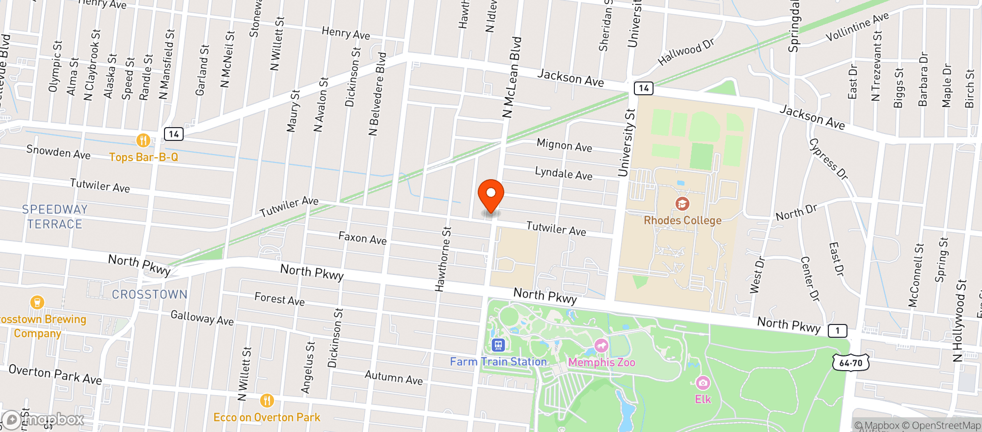 Map showing Mclean Market Inc