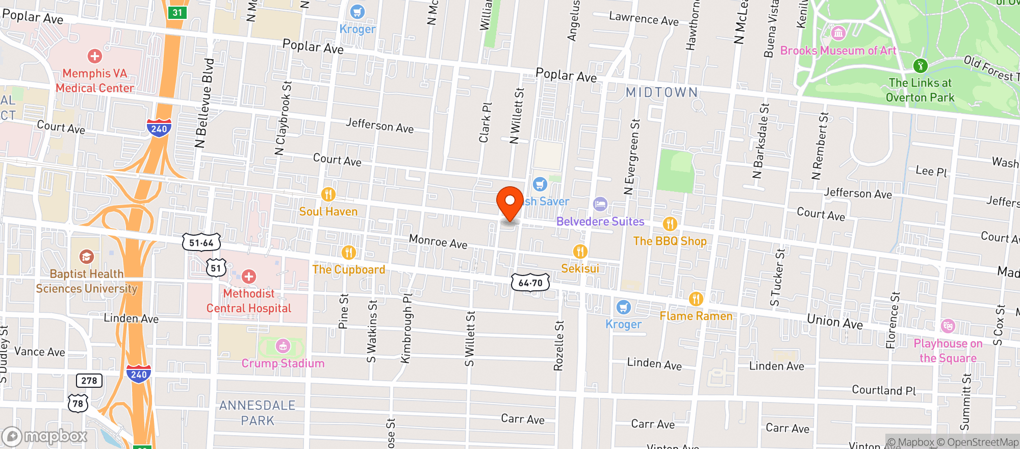 Map showing Murphys