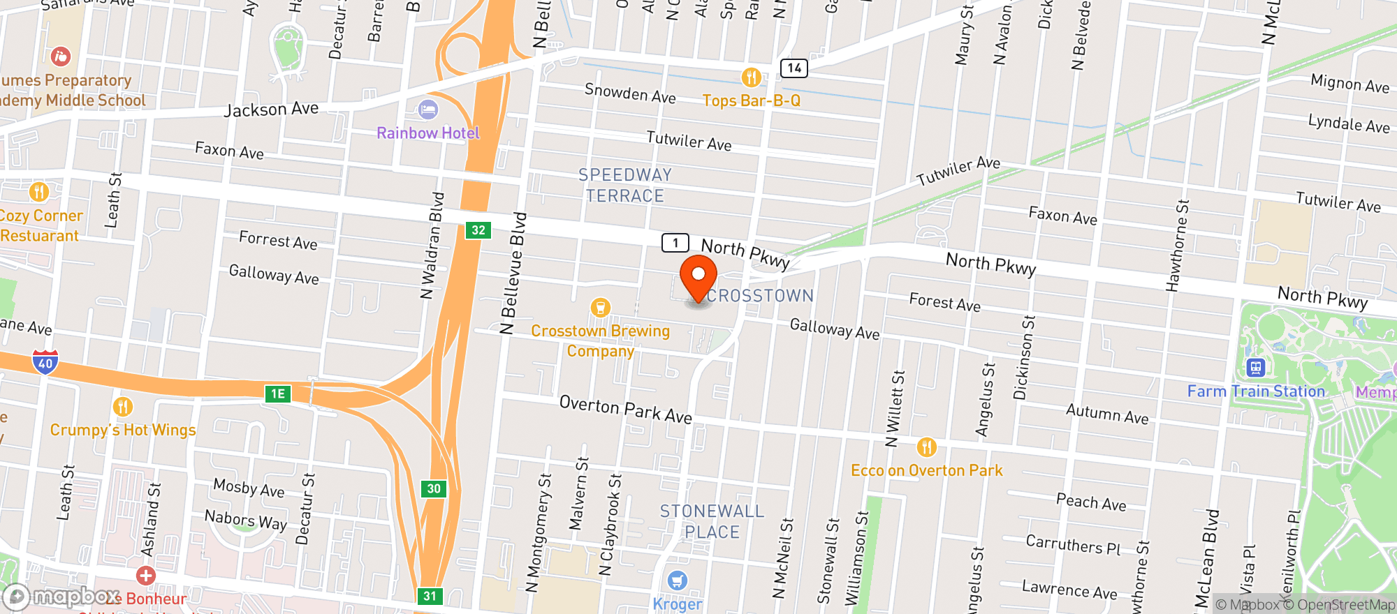 Map showing Bao Toan Kitchen and Bar