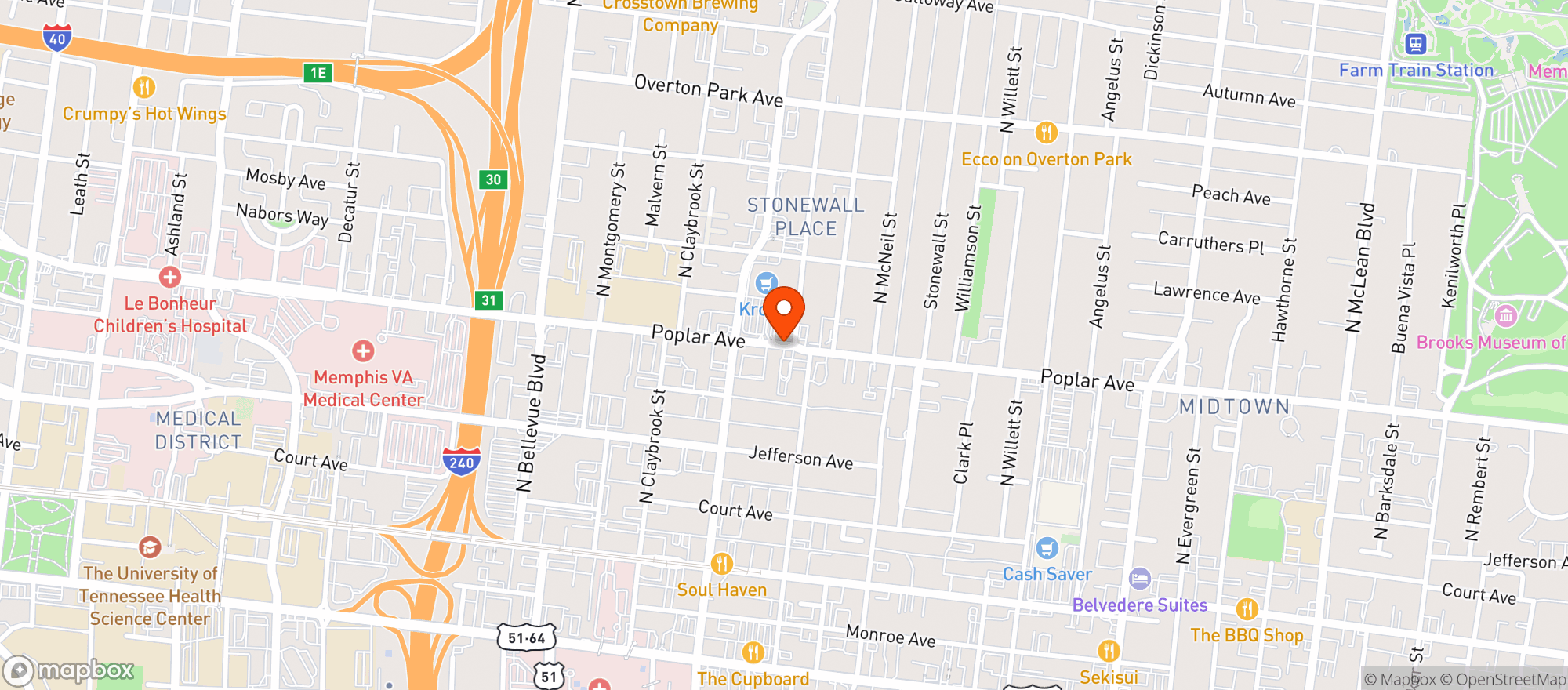 Map showing The Pumping Station
