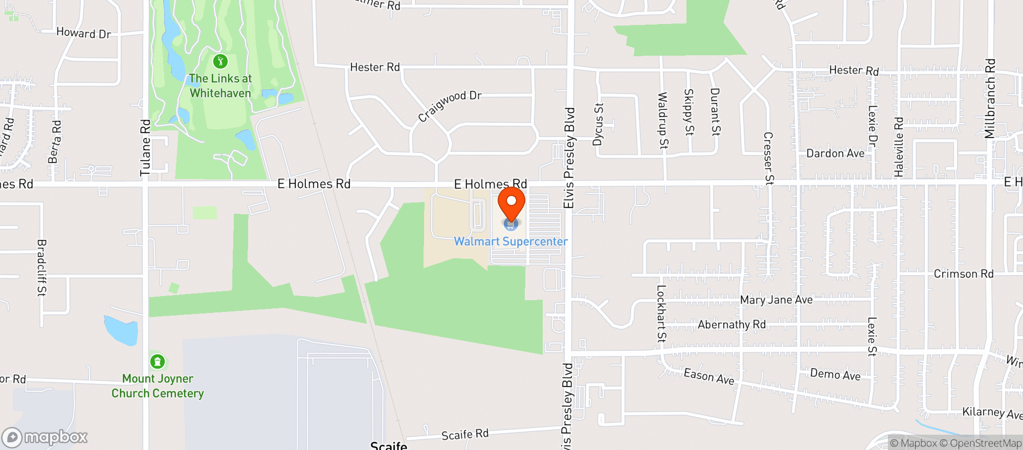 Map showing WALMART SUPERCENTER