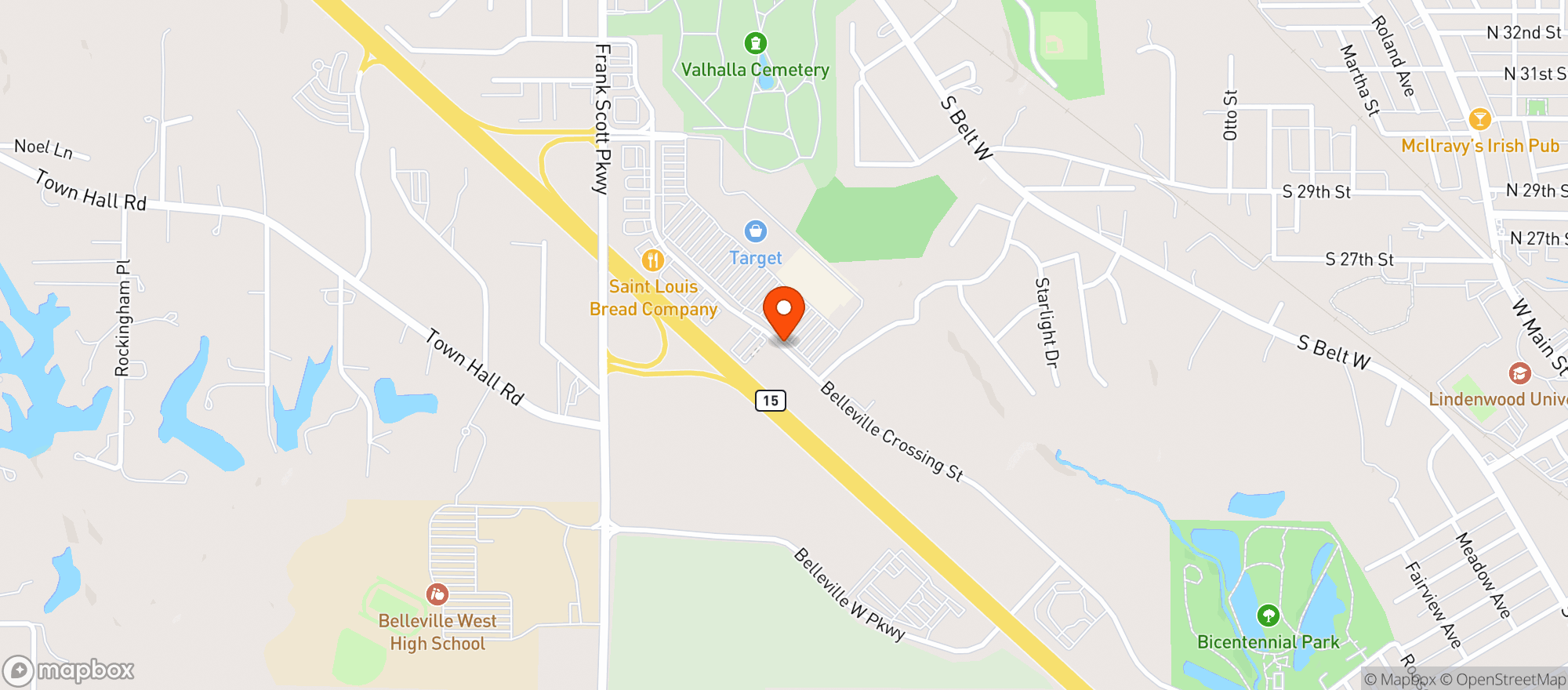 Map showing Target Store