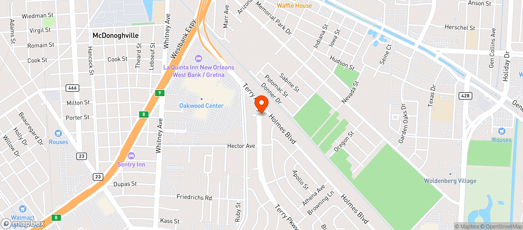 Map showing Yum Central