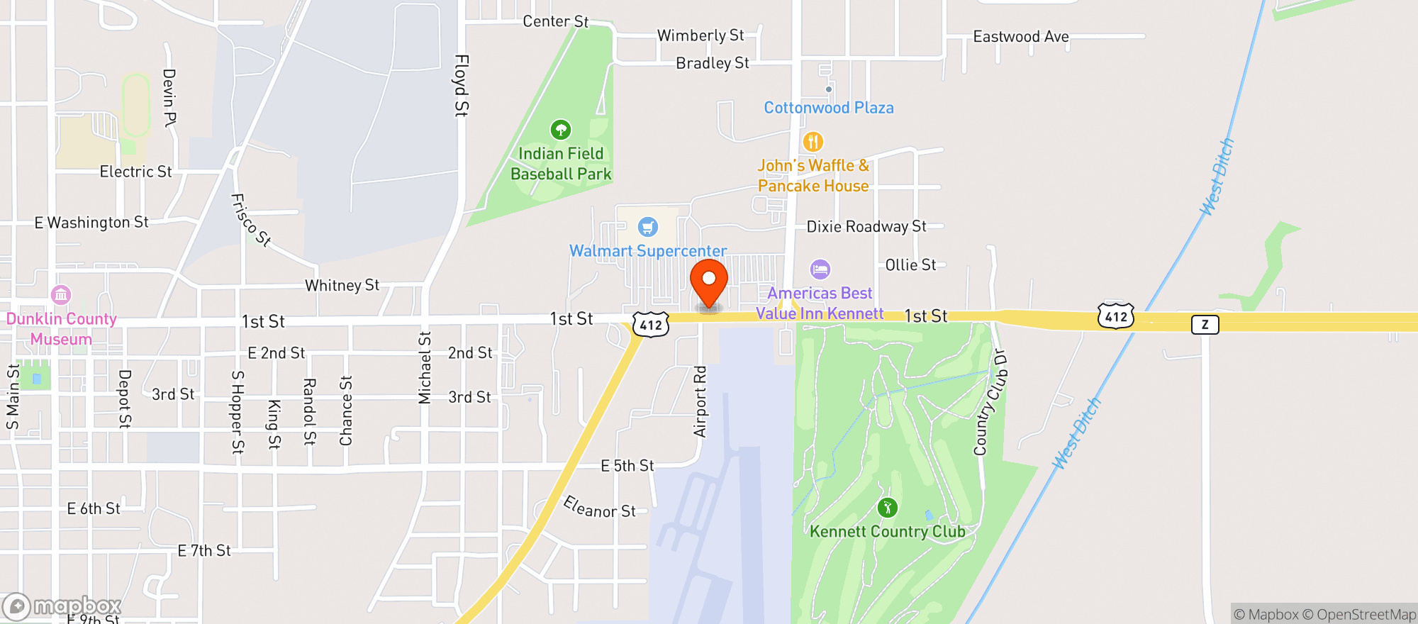 Map showing The Store