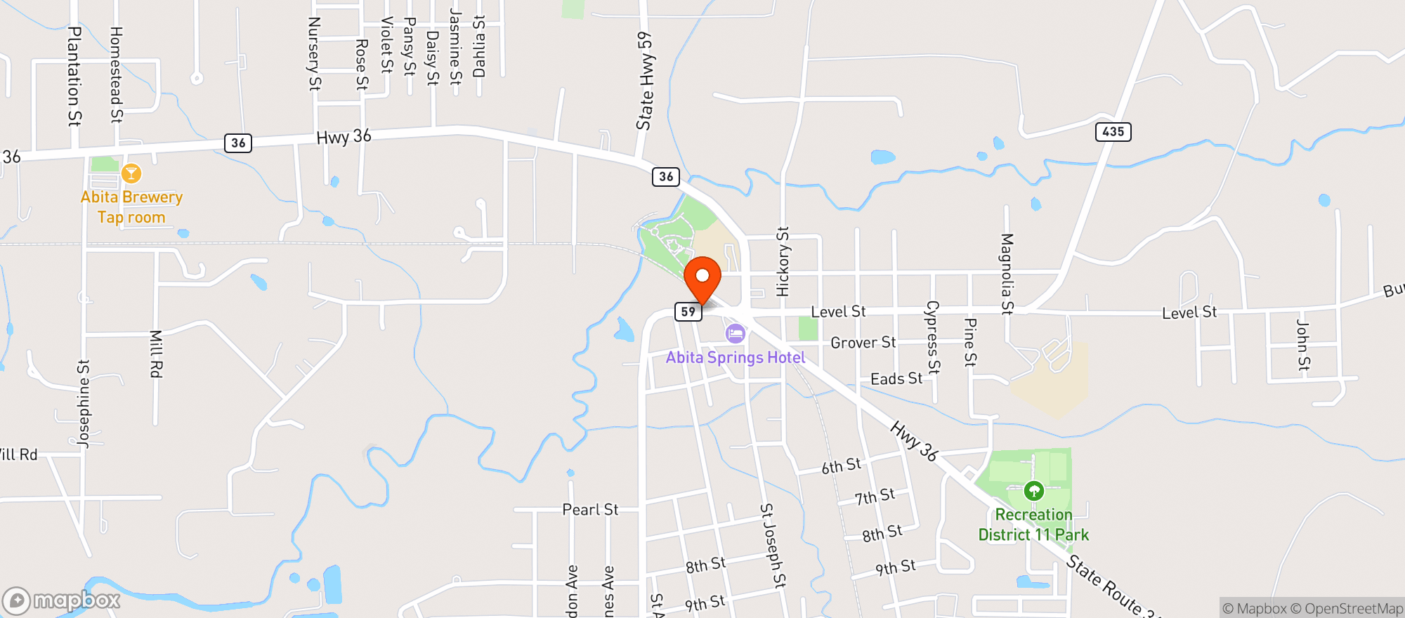 Map showing Artigues Abita Market