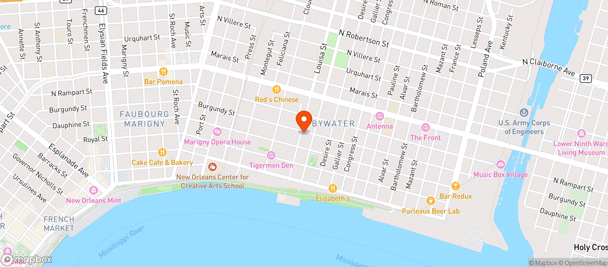 Map showing Sneaky Pickle