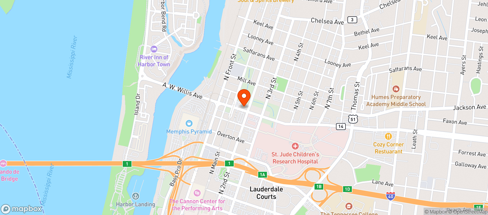 Map showing Pyramid Liquors