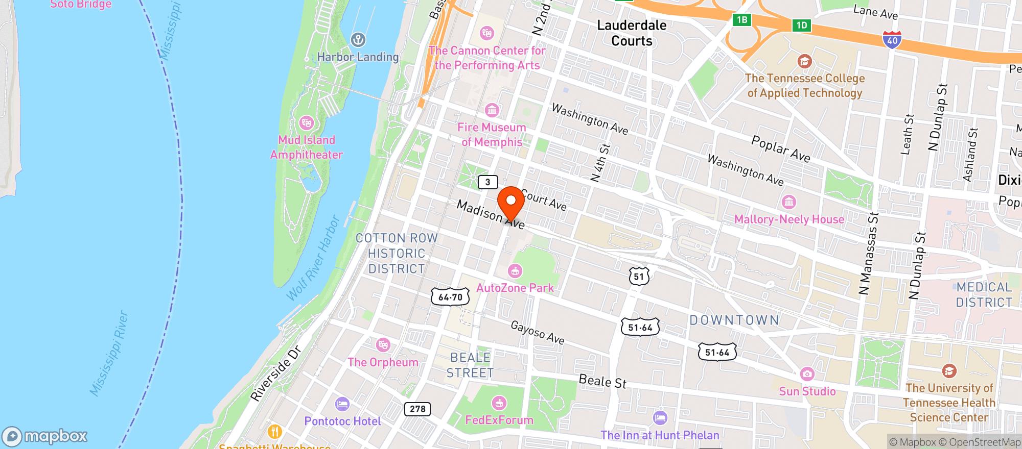 Map showing Hotel Napoleon