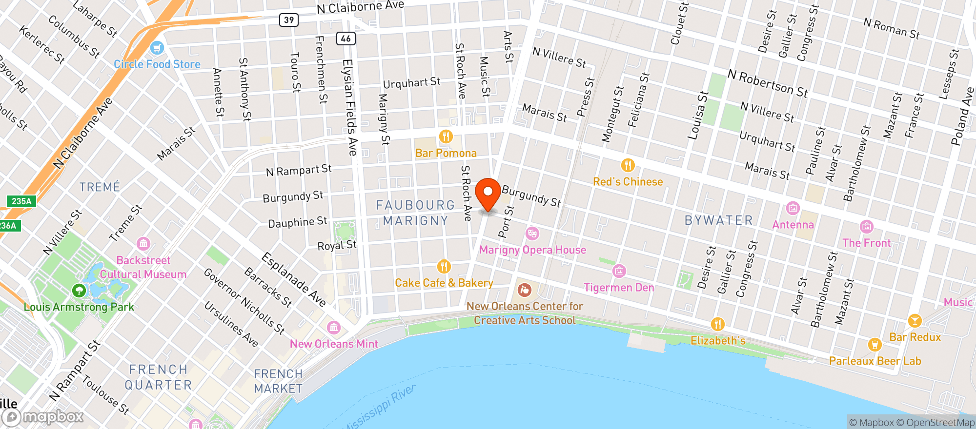 Map showing The Franklin