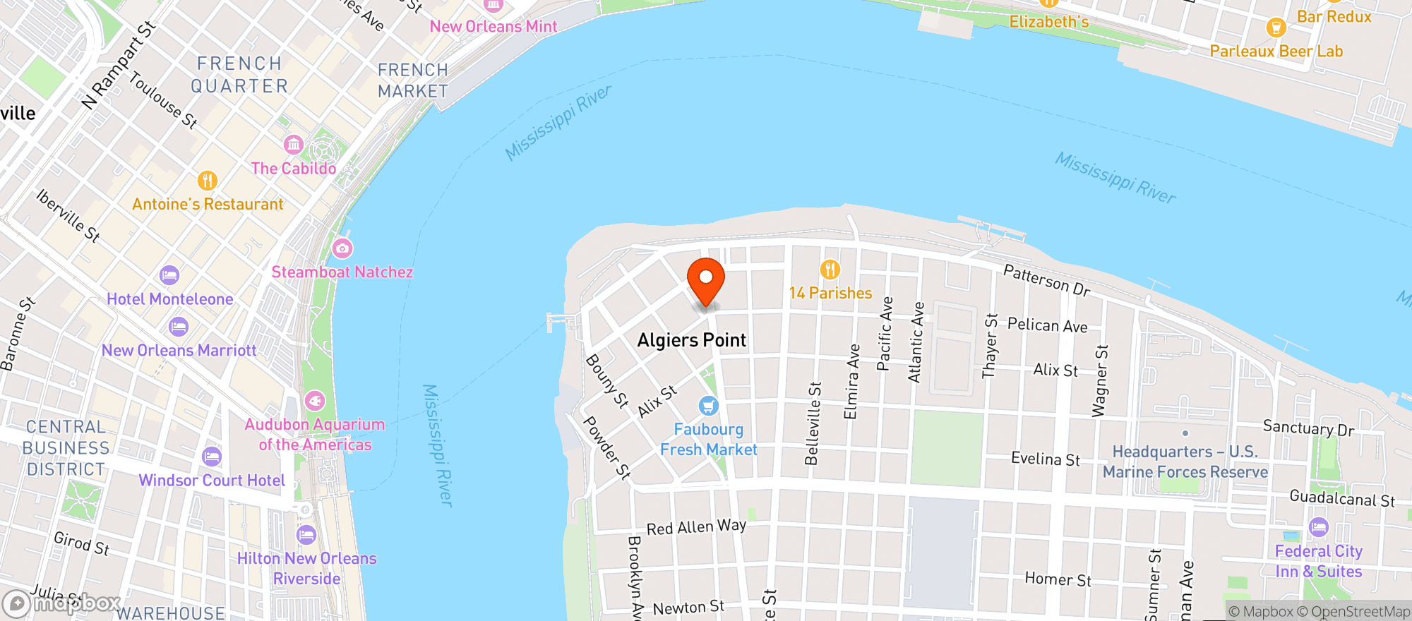 Map showing Barracuda