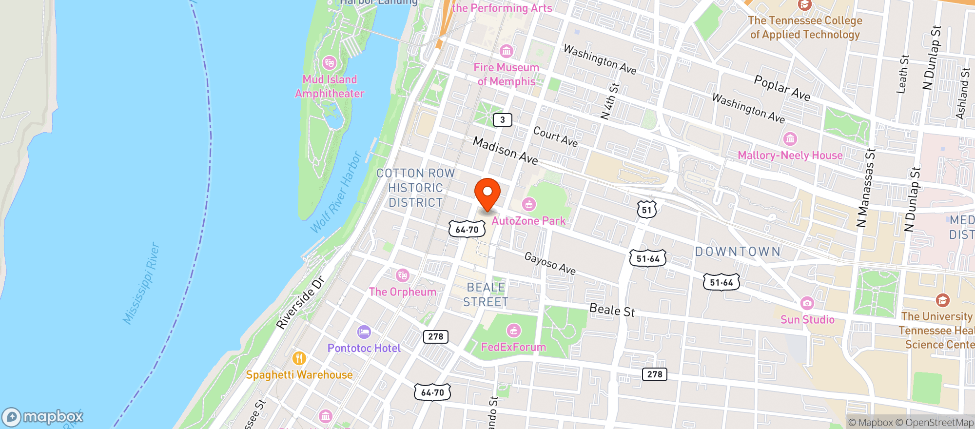 Map showing The Peabody