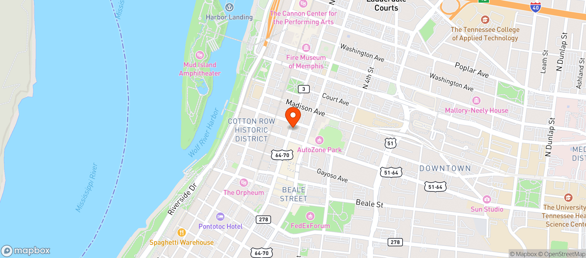 Map showing The Rendezvous
