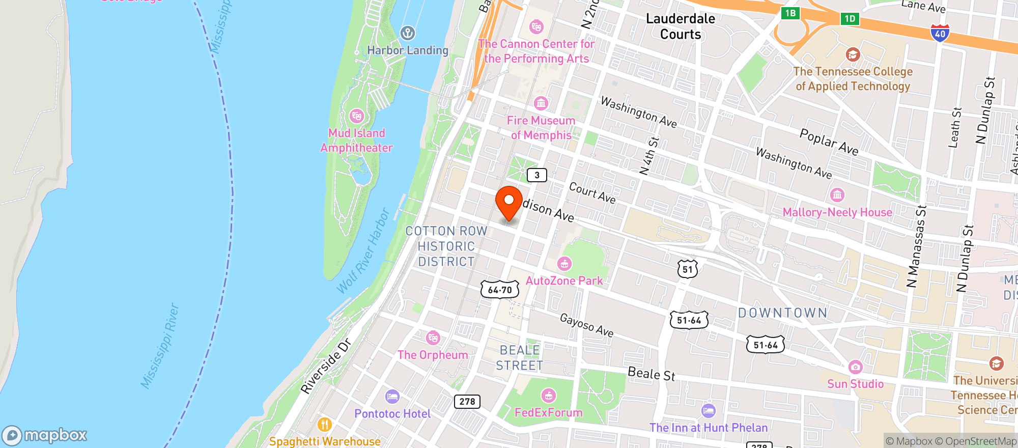 Map showing Mcewens On Monroe