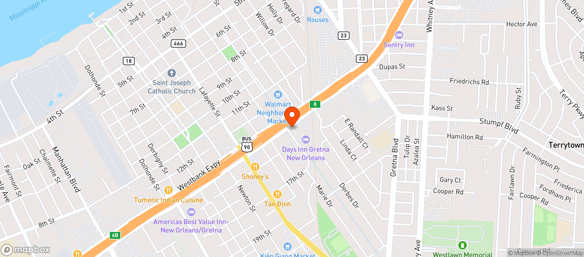 Map showing Gnc