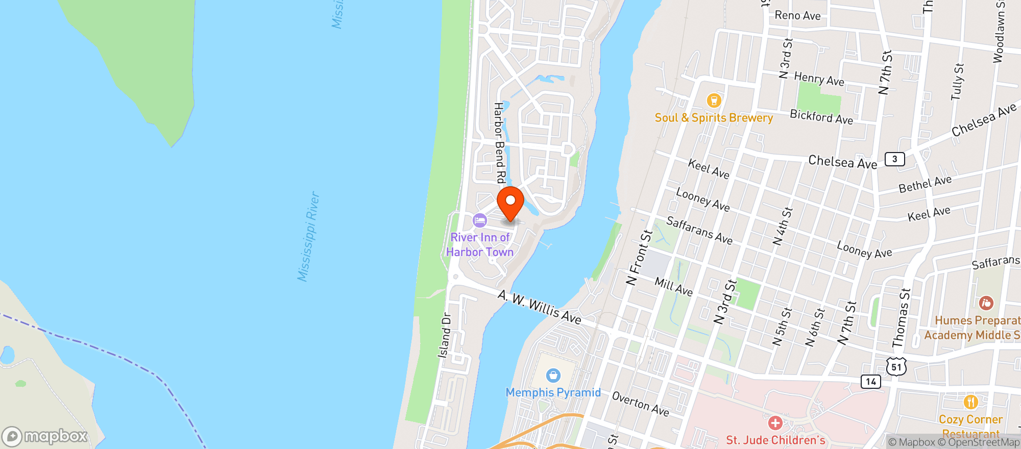 Map showing Miss Cordelia's Grocery & Deli