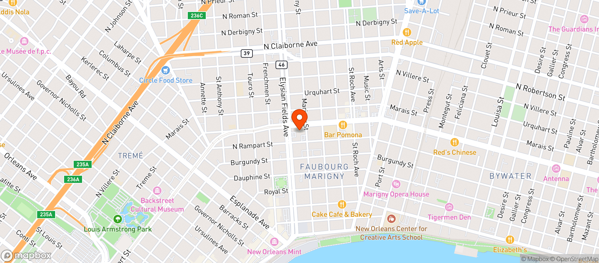 Map showing Robert Fresh Market 
