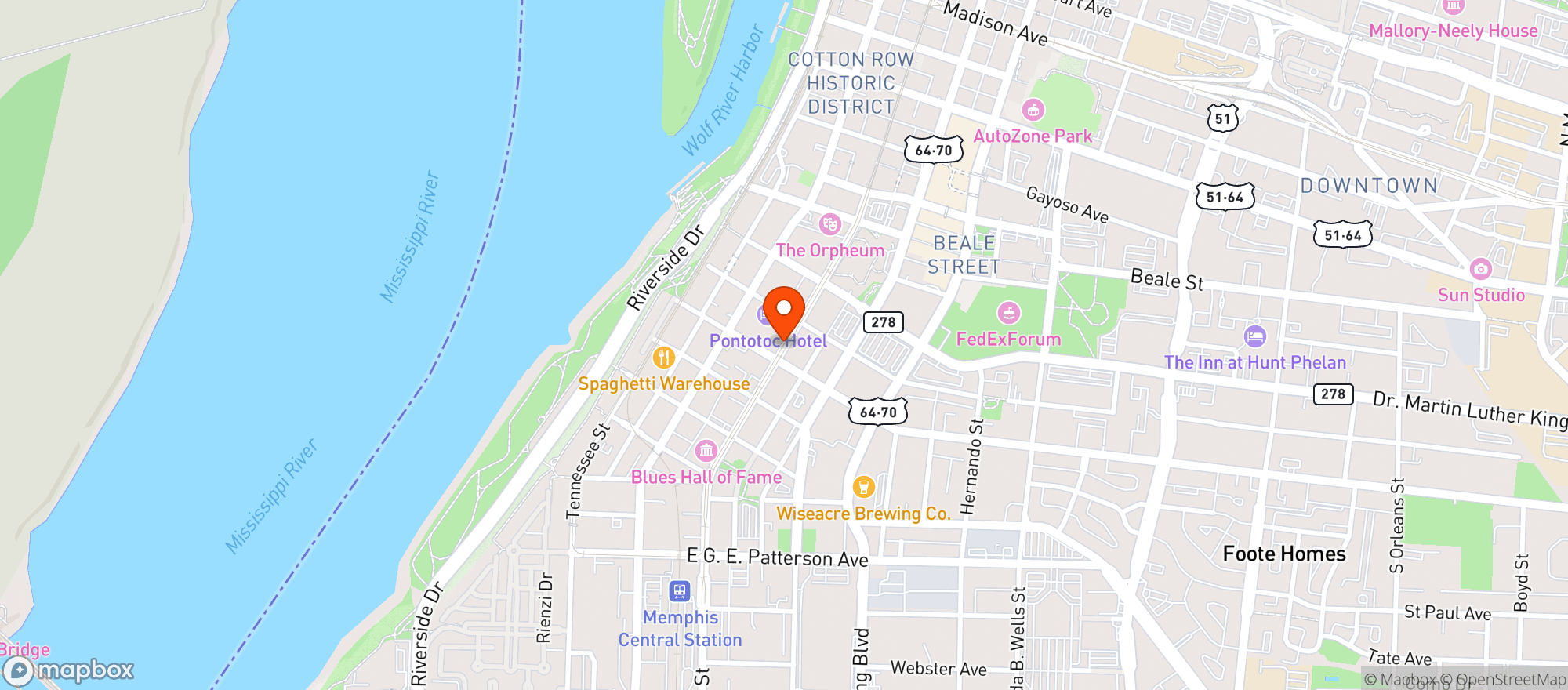 Map showing Rumba Room