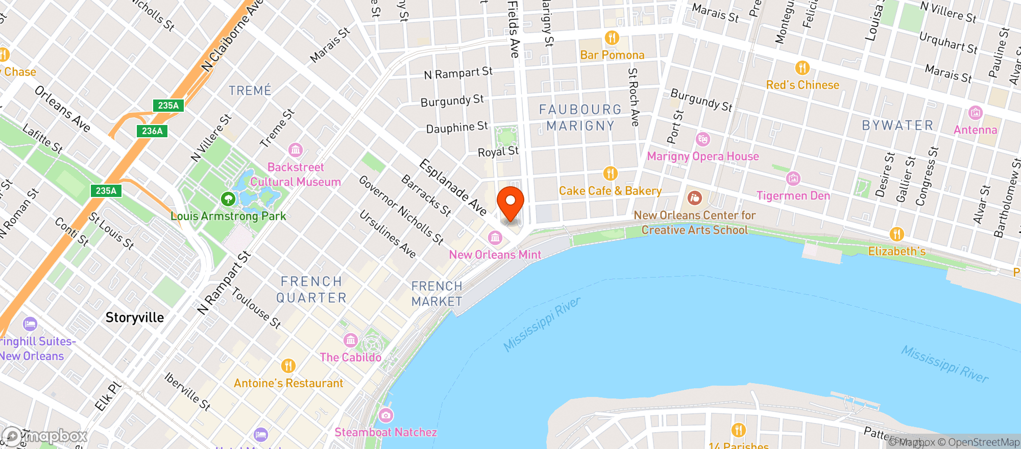 Map showing Nesbits Market