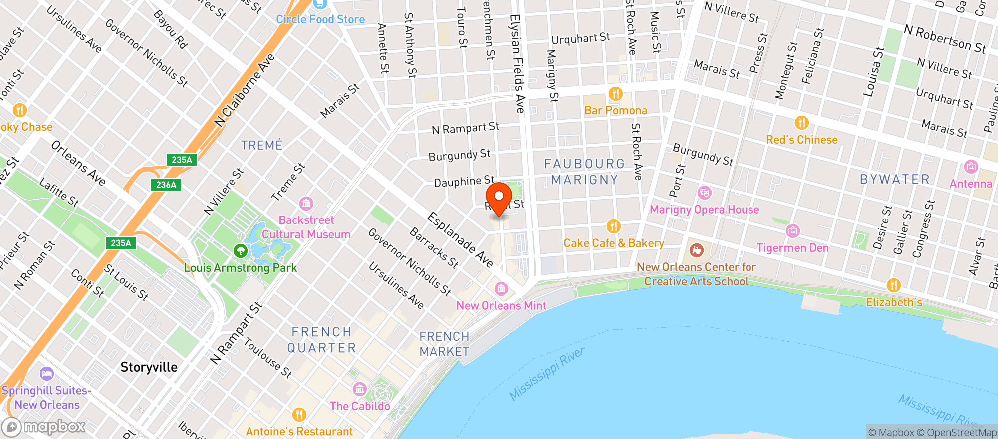 Map showing D B A Of Nola