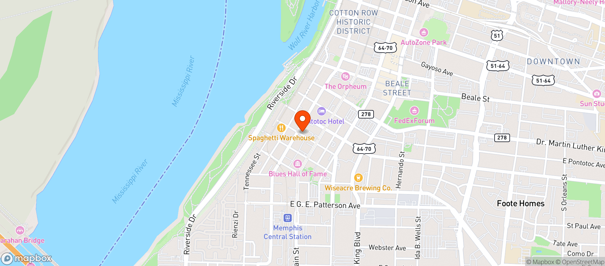 Map showing South Main Hemp