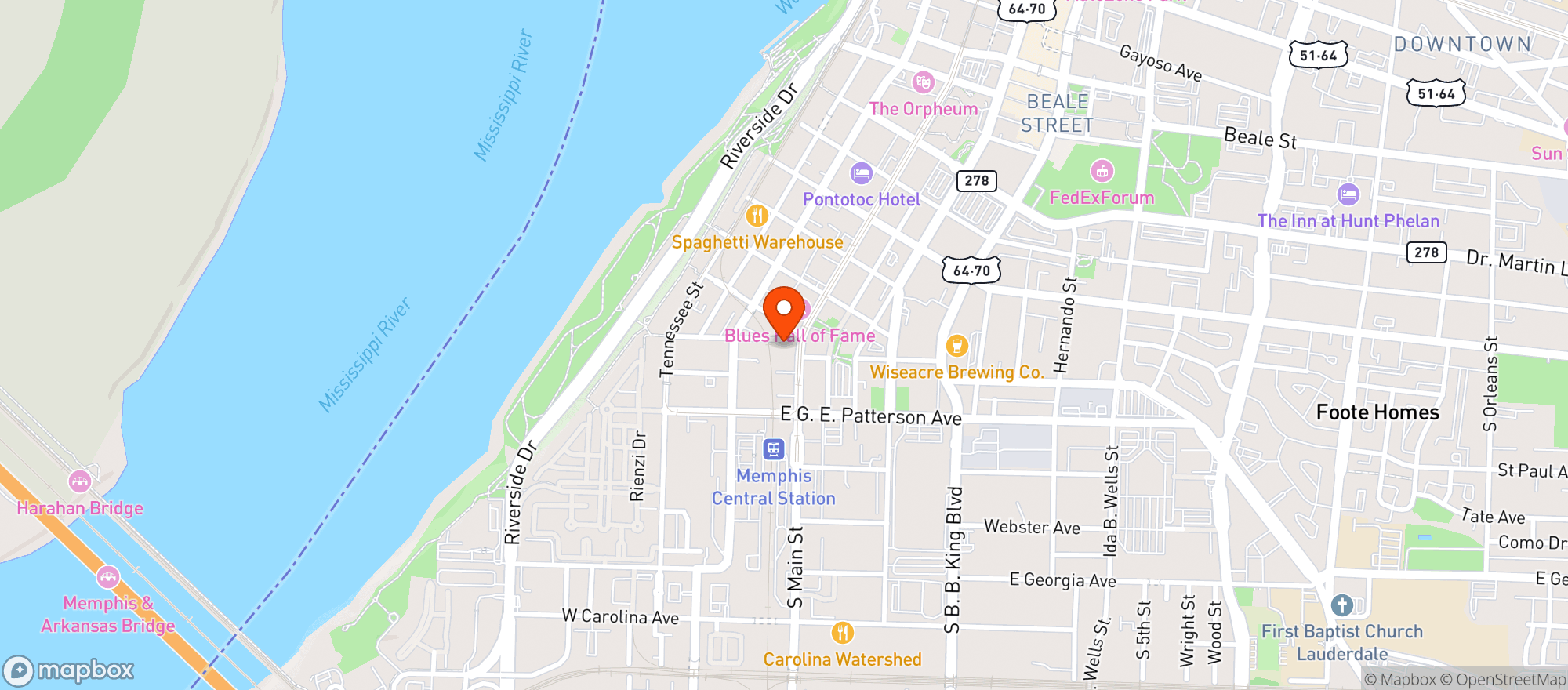 Map showing Arrive
