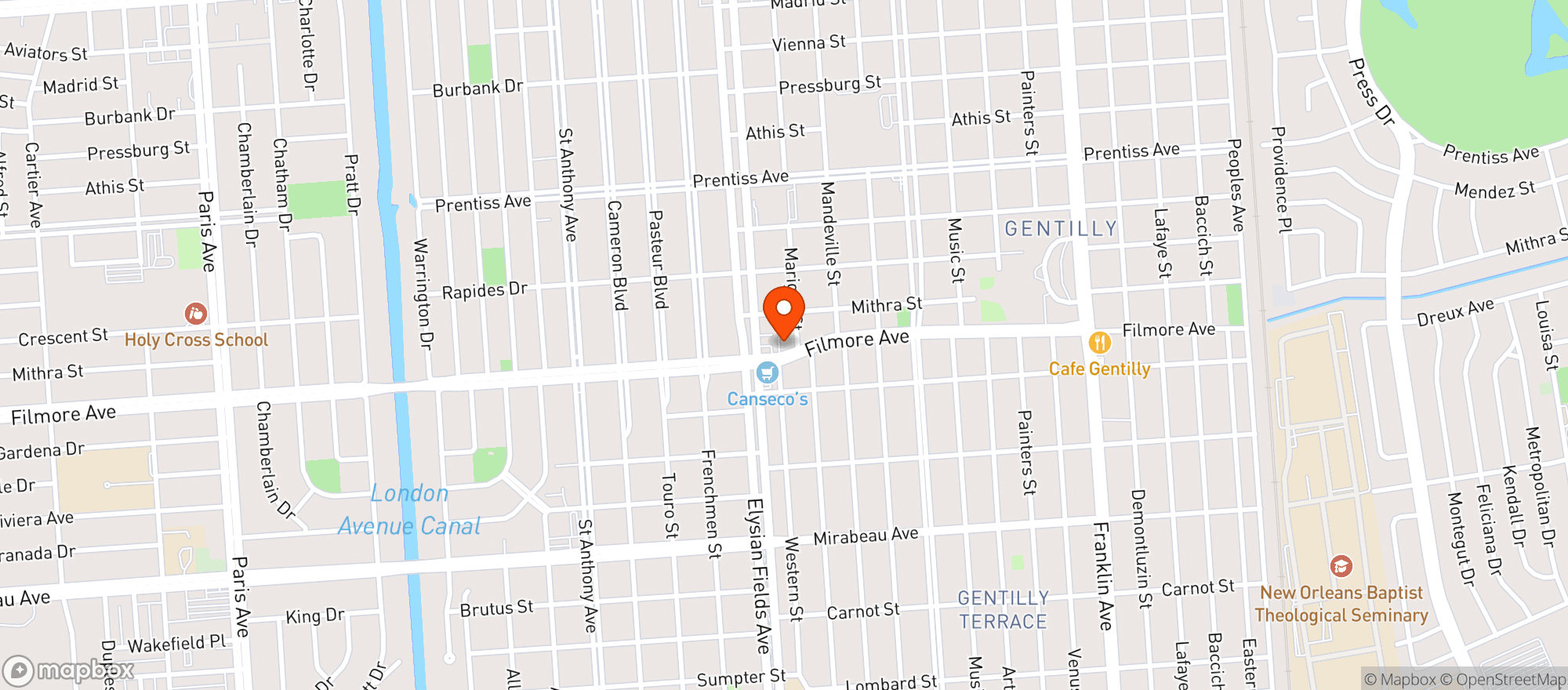 Map showing Cansecos Market