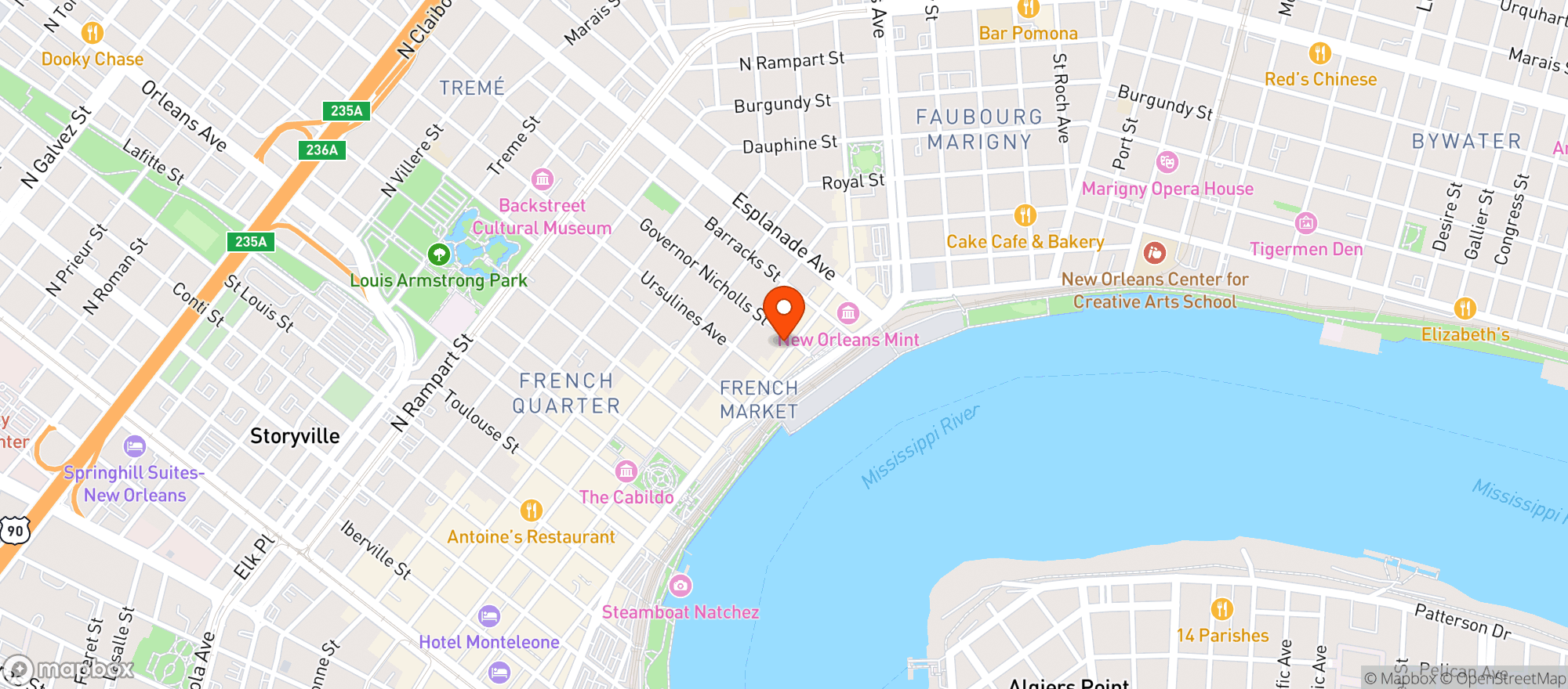 Map showing Santos Bar
