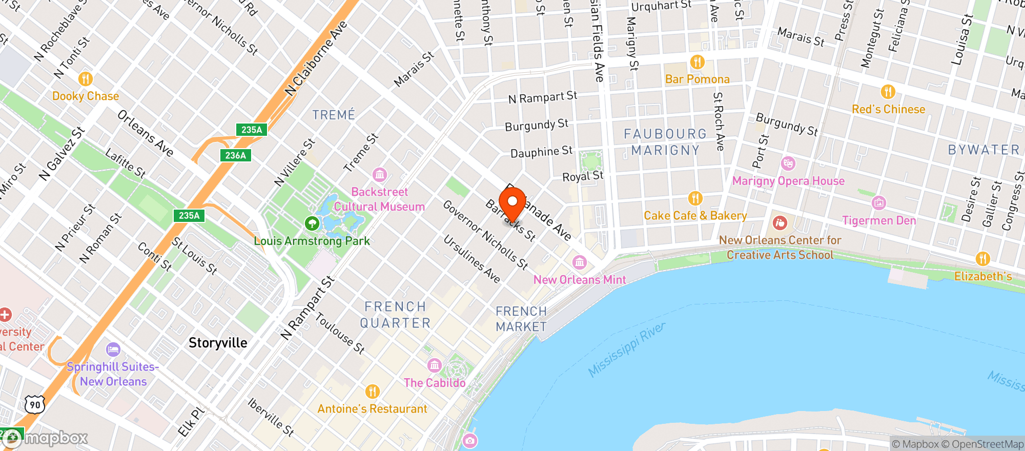Map showing Golden Lantern