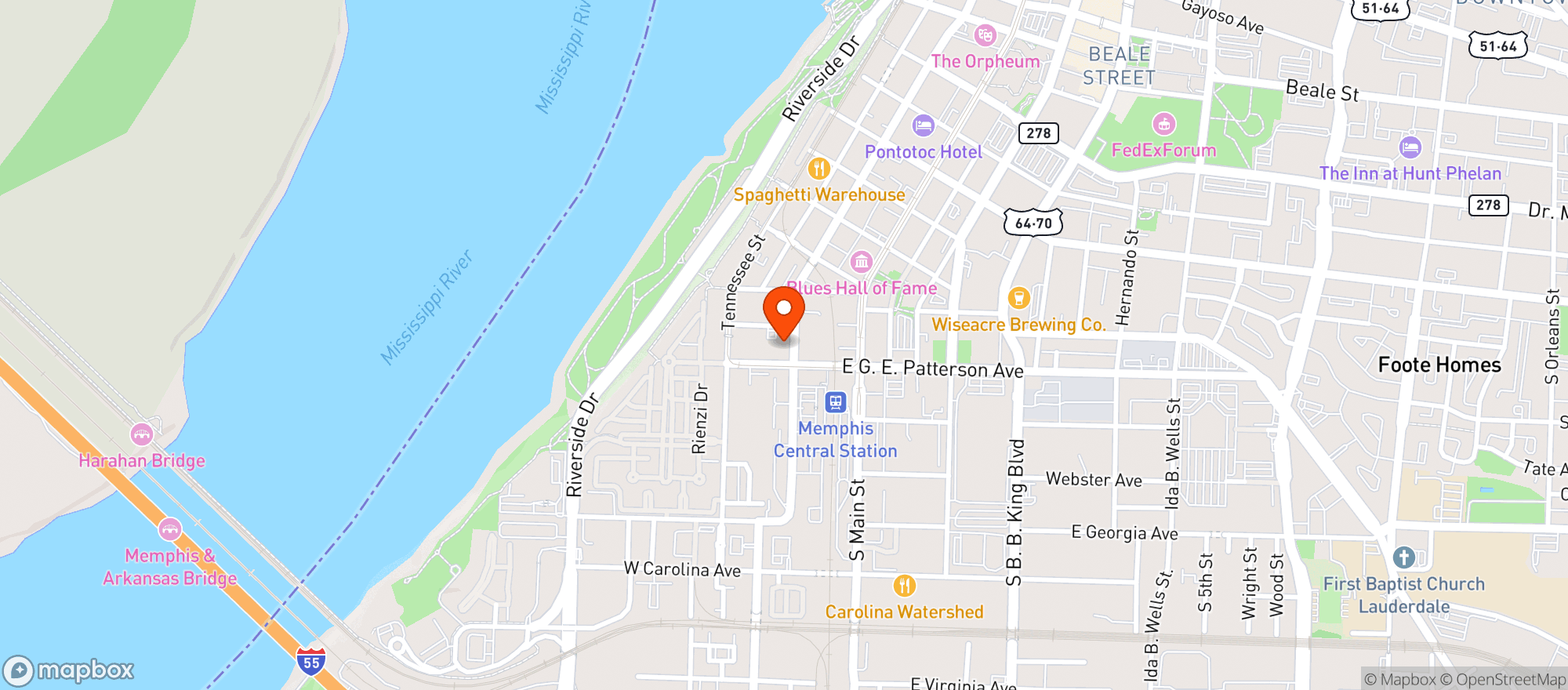 Map showing The Blue Monkey