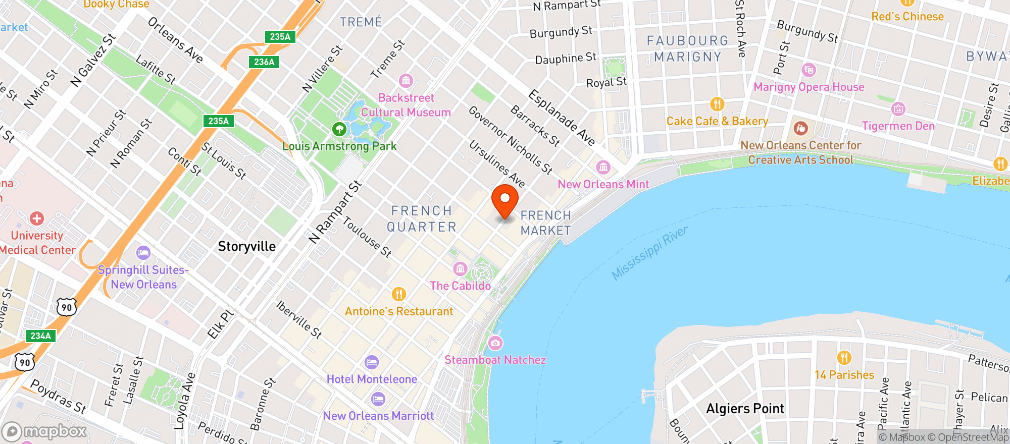 Map showing Harrys Corner
