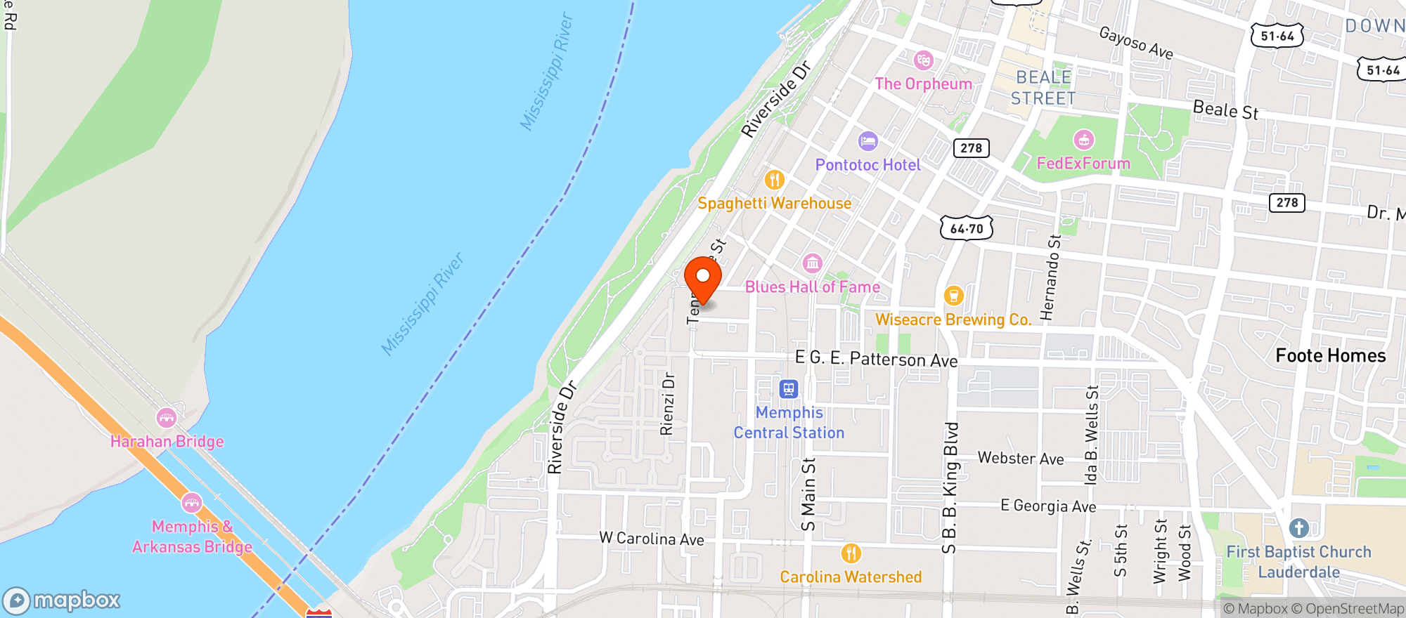 Map showing Fannie Lou's Gourmet