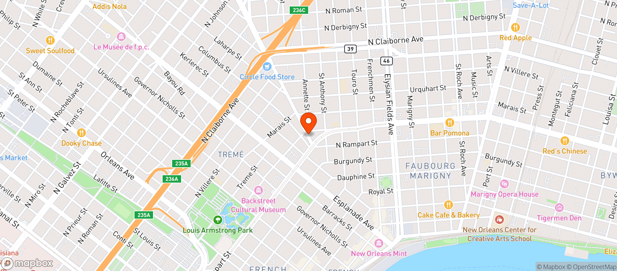 Map showing King Supermarket