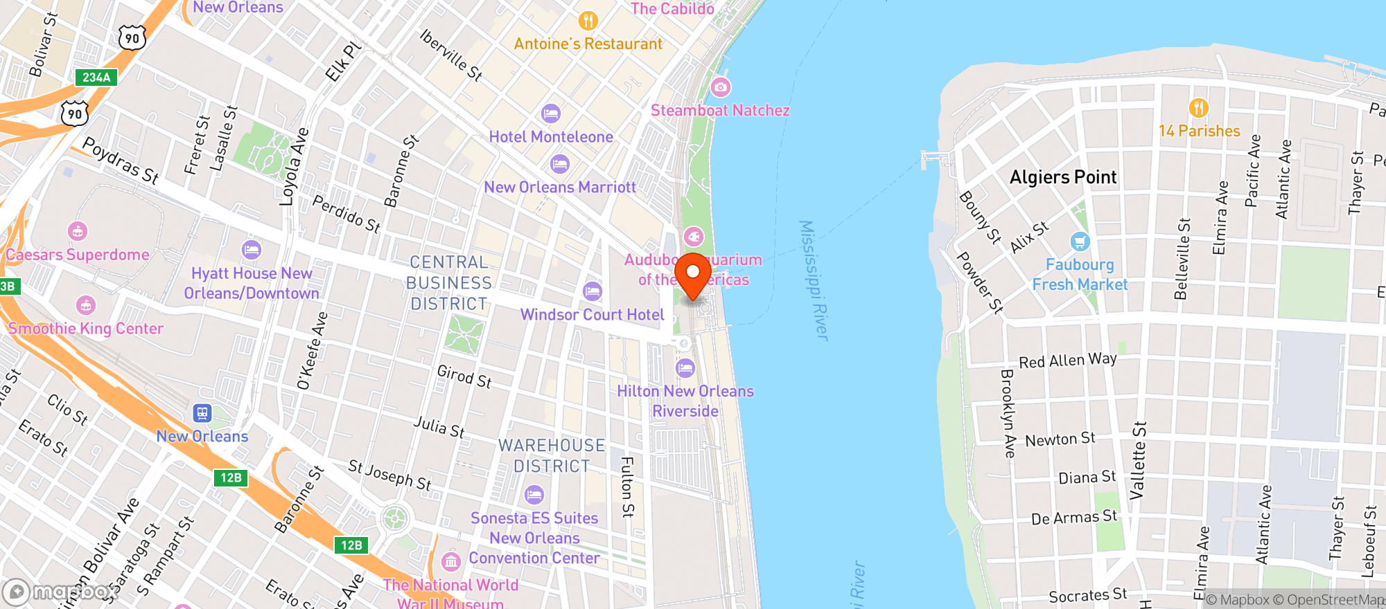 Map showing Four Seasons Hotel #nln
