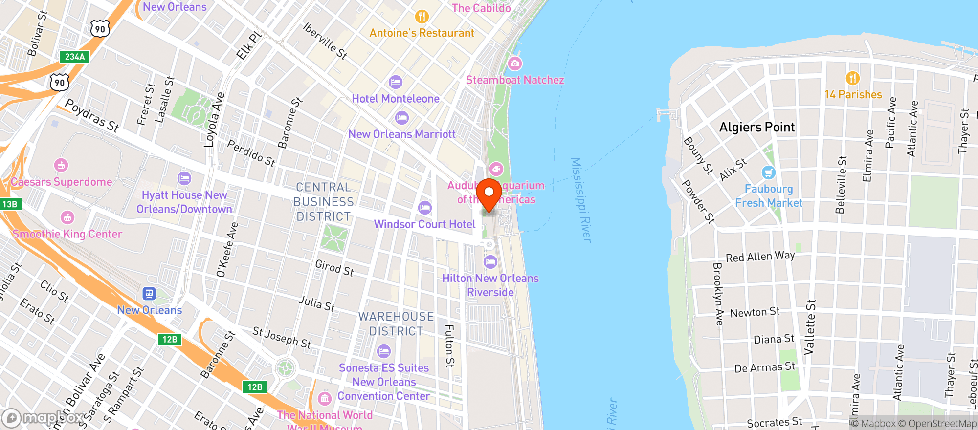 Map showing Chandelier Bar