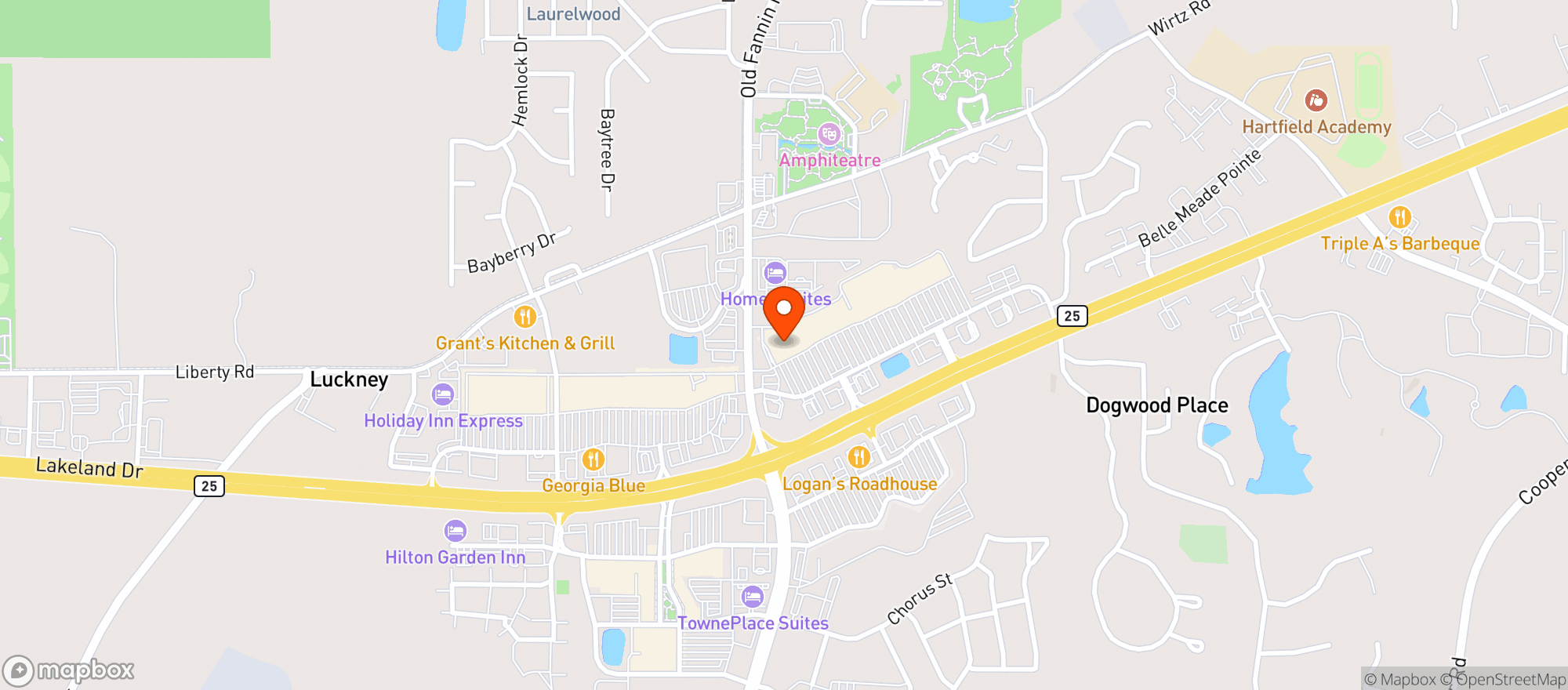 Map showing Kroger
