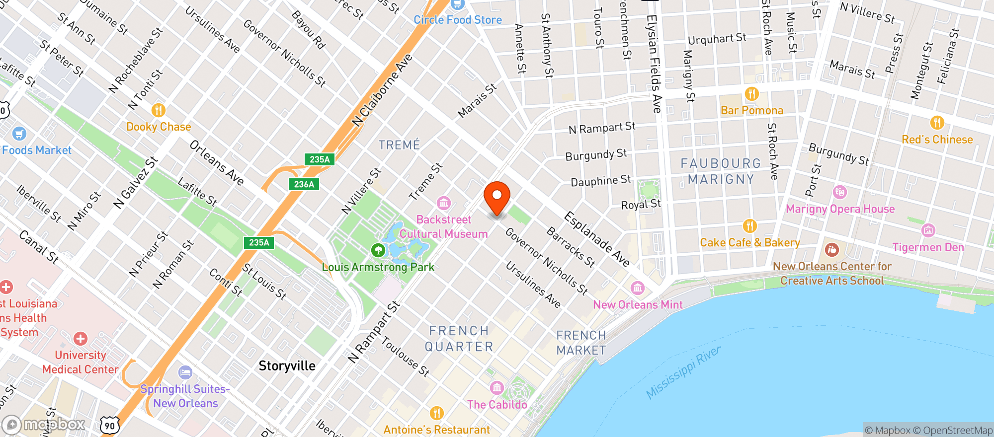 Map showing Cosimos