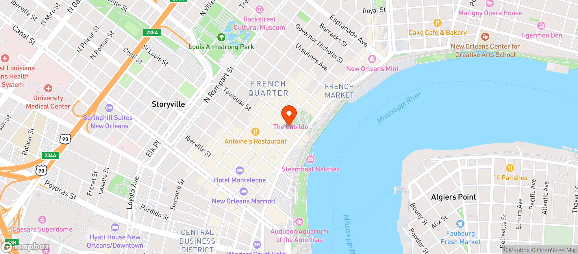 Map showing Doris Metropolitan