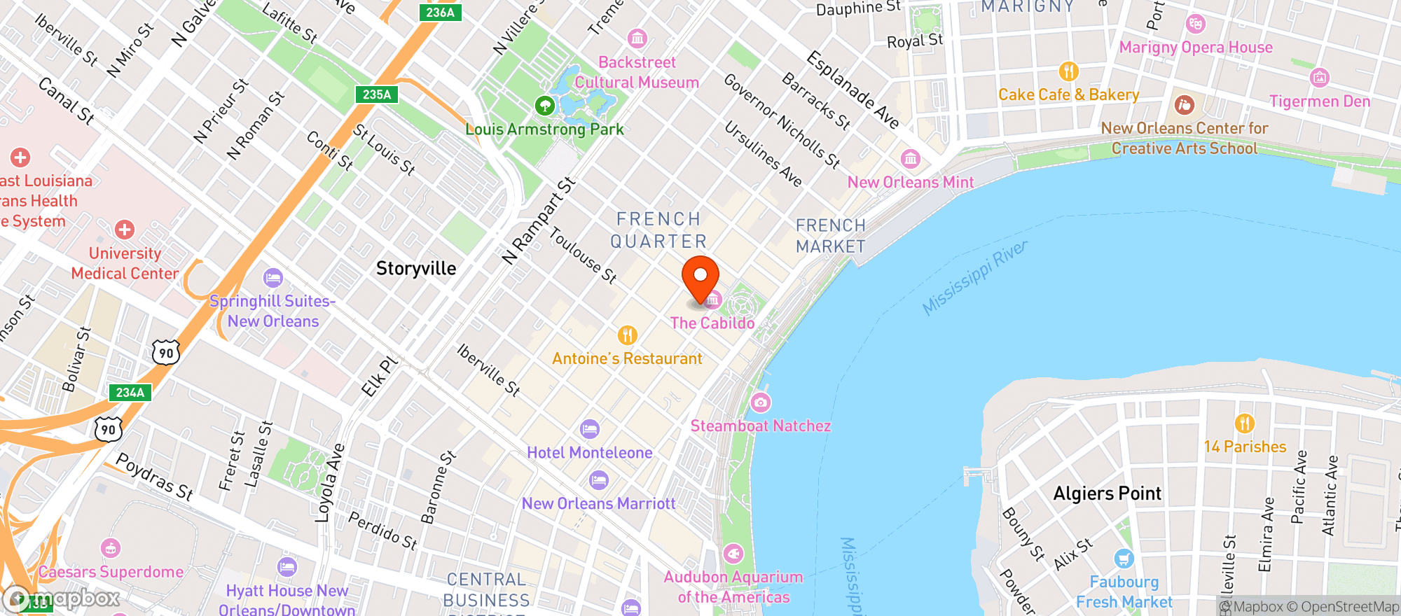Map showing Tableau