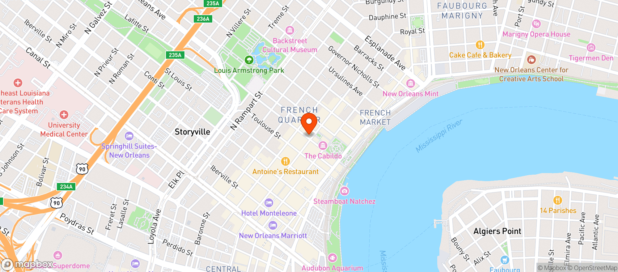 Map showing Rouses Market #30